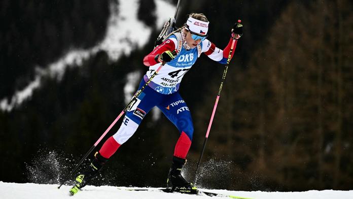 Slušný start v Anterselvě. Biatlonistka Voborníková dojela ve sprintu devátá