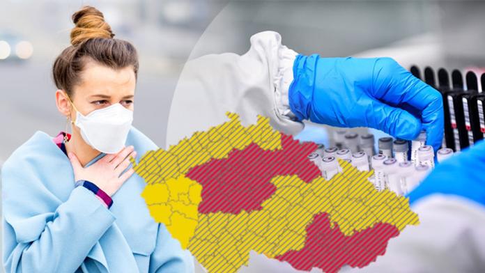 Semafor nákazy: Červených je pět krajů, dalších devět je oranžových