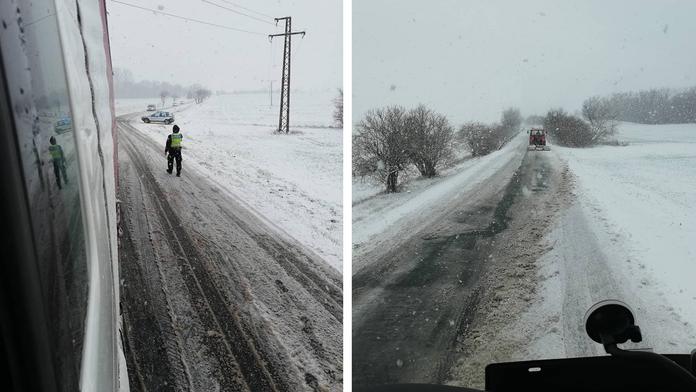 Pomáhat a chránit! Kamioňák zapadl, přístup policie ho šokoval