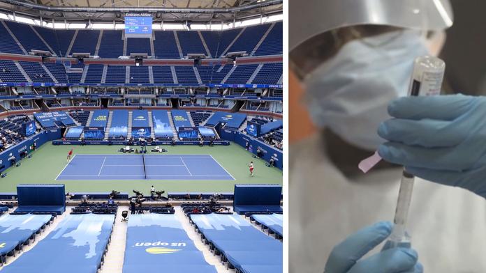 Stadion Arthura Ashe a očkování