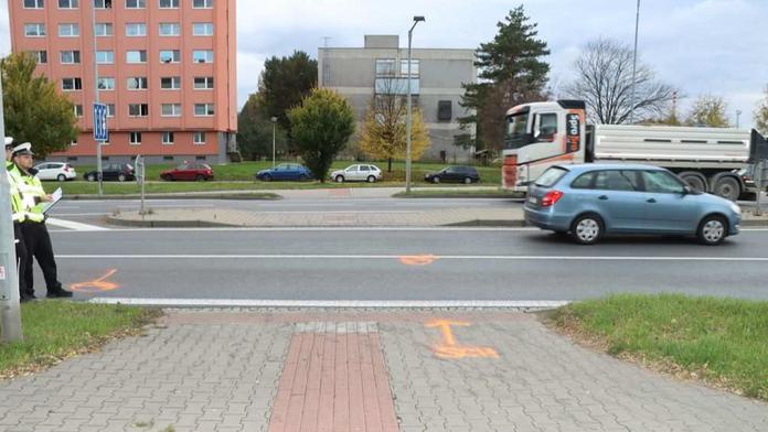 Místo nehody v Přerově, kde zemřela mladá žena