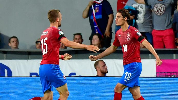 Tomáš Souček a Patrik Schick v reprezentačním dresu