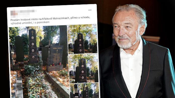Chcete být blízko Karlu Gottovi? Máte šanci, prodávají hrob na Malvazinkách