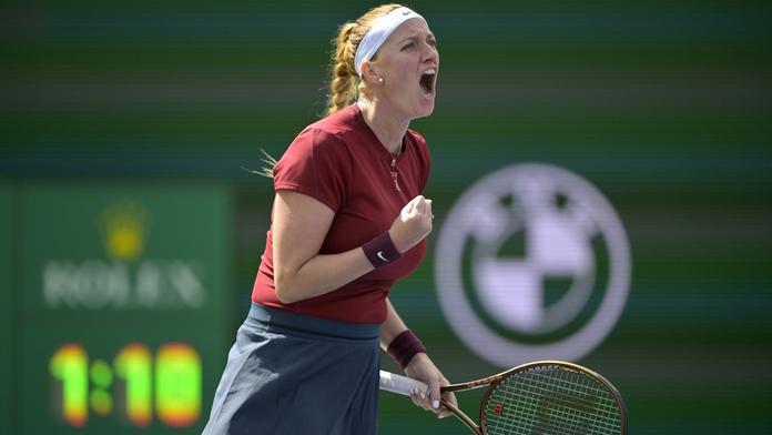 Petra Kvitová při turnaji v kalifornském Indian Wells