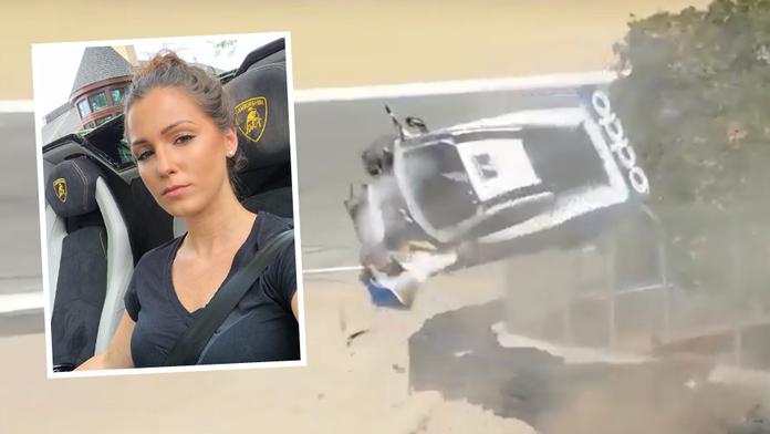 Brutální nehoda: Sexy závodnice je ráda, že ještě žije! VIDEO