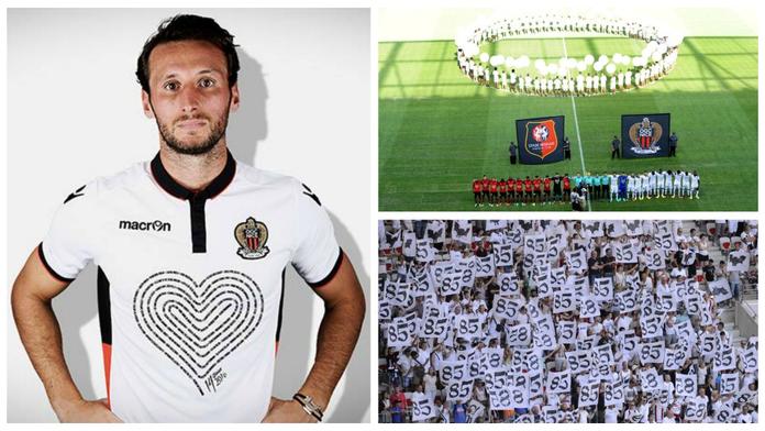 Fotbalisté Nice s novými dresy: V srdci mají jména obětí teroru!