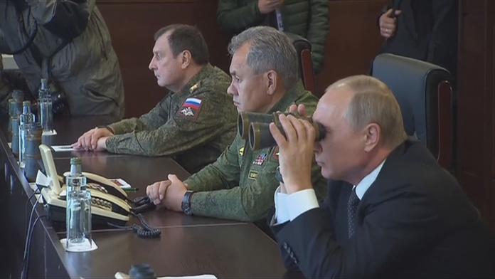 Vladimir Putin na bojovém cvičišti