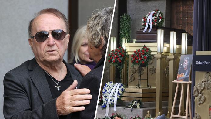Drsní rockeři plakali nad rakví. Hvězdy se rozloučily s Oskarem Petrem