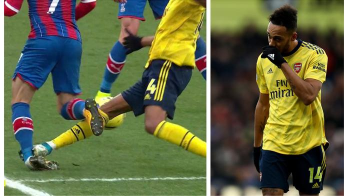 Šílený faul! Aubameyang prošlápl soupeře, vyloučen byl až po zásahu VARu