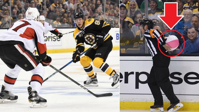 VIDEO: Míč na ledě v NHL překážel. Potom se s ním bavili diváci!