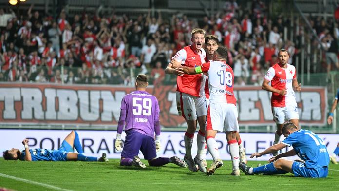 Slavia jde do čela ligy. V Mladé Boleslavi vyhrála o dva góly