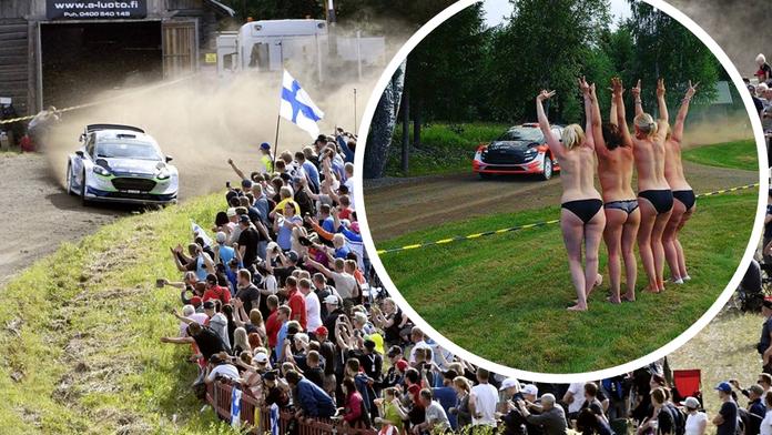 Nestydatá finská rally! Seveřanky rušily jezdce bujným poprsím