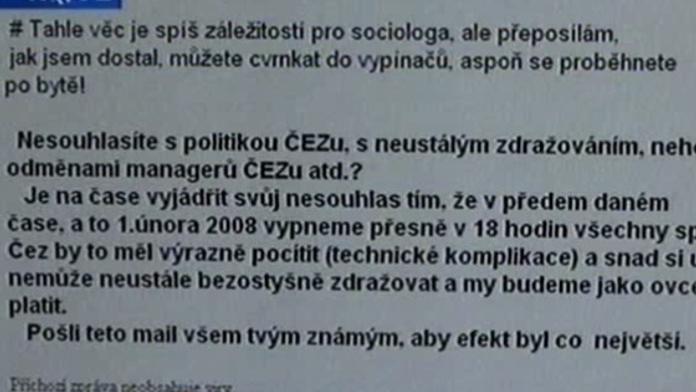 VIDEO: Anonym vyzývá k bojkotu elektřiny
