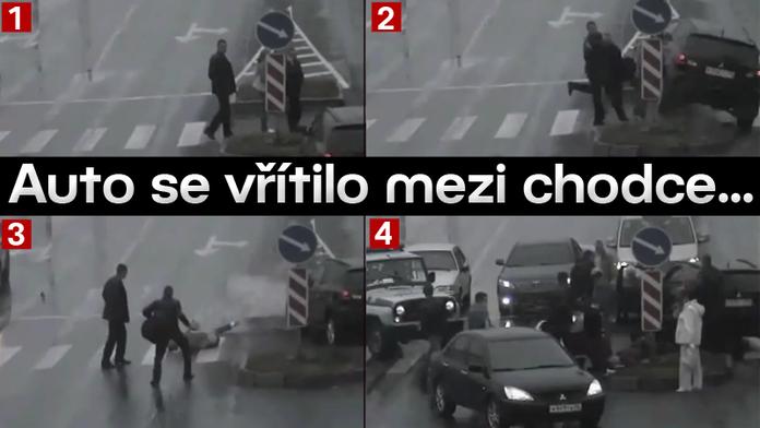VIDEO: Řidiči selhalo srdce, vletěl do chodců na přechodu