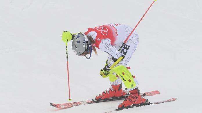 Ledecká se před kombinačním slalomem zranila, čtvrté místo urvala v bolestech