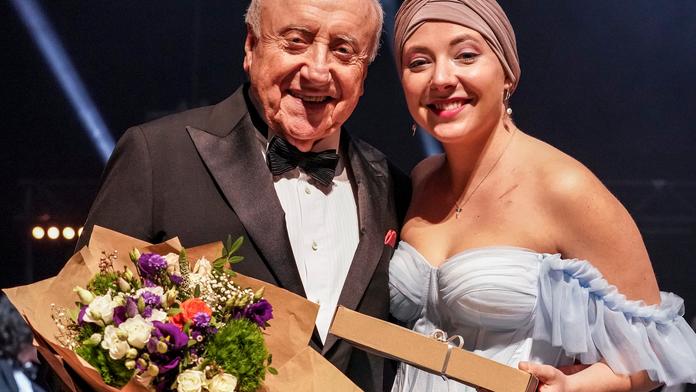 Anička Slováčková s otcem, 19. 1. 2024