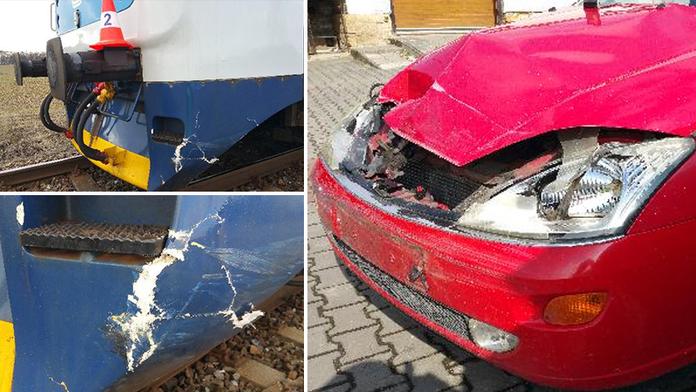To jsou věci! Řidička se srazila s vlakem, sebrala nárazník a odjela