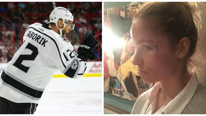 Rána pukem, krvavý šrám! Hvězda NHL se bála o svou přítelkyni