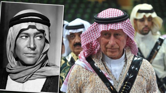 Princ Charles se přestrojil za filmovou legendu - Lawrence z Arábie