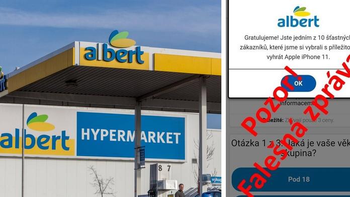 POZOR! Internetem se šíří podvodné zprávy o výhrách od Albertu