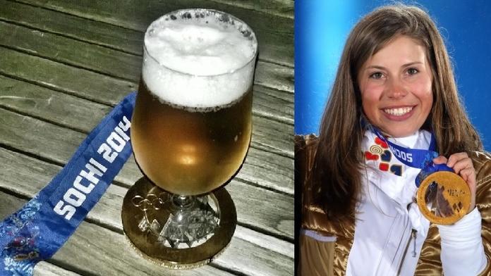 Zlato ze Soči jako podtácek! Takhle pije pivo Eva Samková