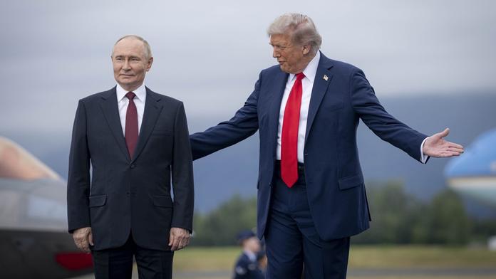 Vladimir Putin a Donald Trump na Aljašce