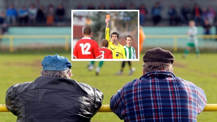 Fotbalový mazec: Sudí vyhodil tři hráče Lopašova během minuty!