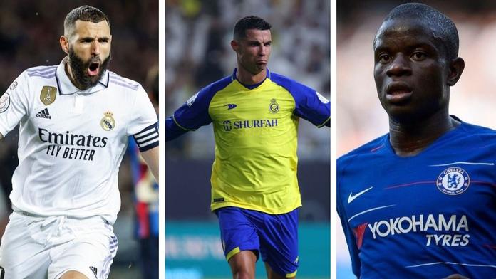 Karim Benzema, Cristiano Ronaldo a N'Golo Kanté