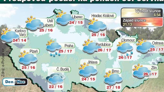 Meteorologové zase otočili: bouřky všude, záplavy na Moravě a jihu Čech