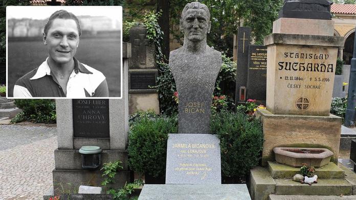 HROBY SLAVNÝCH: Zde odpočívá fotbalista Josef "Pepi" Bican