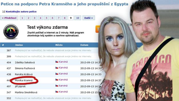 Petici na podporu Petra Kramného podepsala i MONIKA KRAMNÁ! Je to krutý žert?