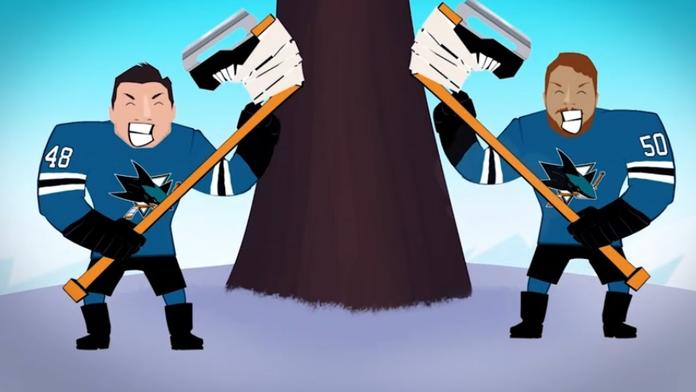 Hertl si z brusle udělal sekyru! Šílený vánoční komiks od Sharks