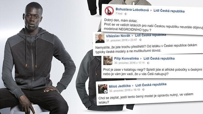 Čechy pobouřil černoch v letáku Lidlu. Rasisti útočí na obchod