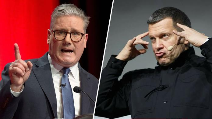 Keir Starmer a Vladimir Solovjov