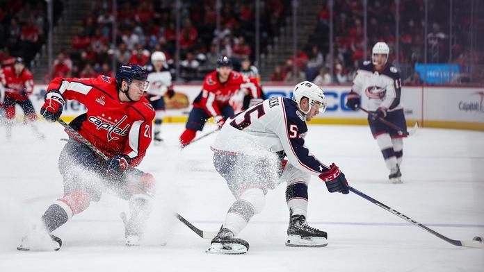 Obránce Columbusu David Jiříček v přípravném utkání proti Washingtonu