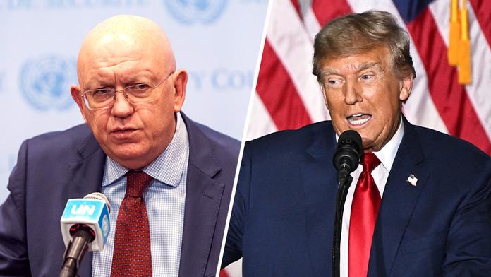 Vasilij Něbenzja a Donald Trump