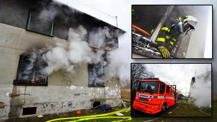 Při požáru v Ostravě uhořel senior, další lidé se nadýchali kouře