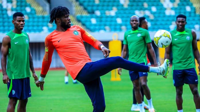 Nigérie fotbal trénink