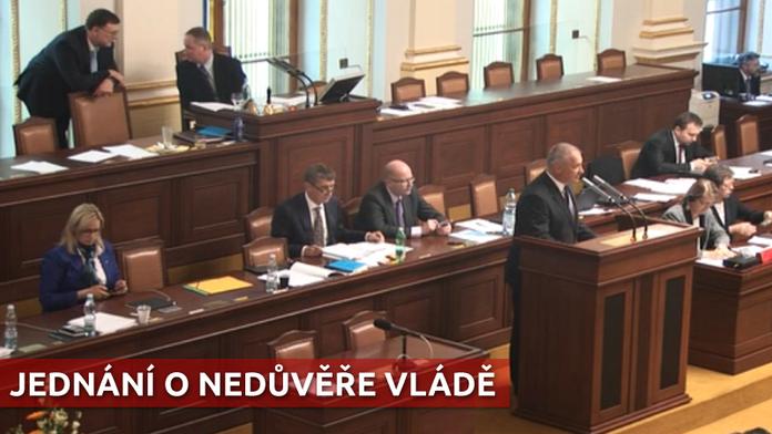 Vláda jednání o nedůvěře přežila, opozice sehnala jen 47 hlasů!
