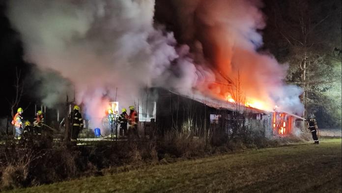 Požár domu v Brandýse nad Orlicí