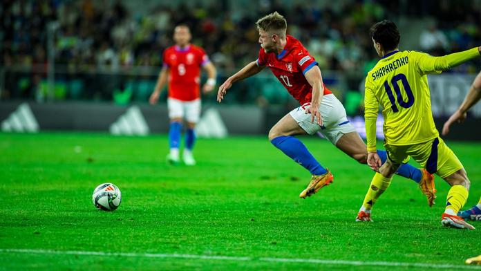 Červ se poprvé prosadil za reprezentaci. Češi ale s Ukrajinou jen remizovali