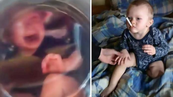 Místo hlídání zavřeli dítě (2) do pračky! Smáli se a natáčeli si ho