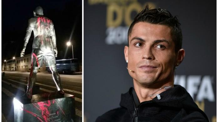 Další rána pro Ronalda: Z jeho sochy udělali Messiho!