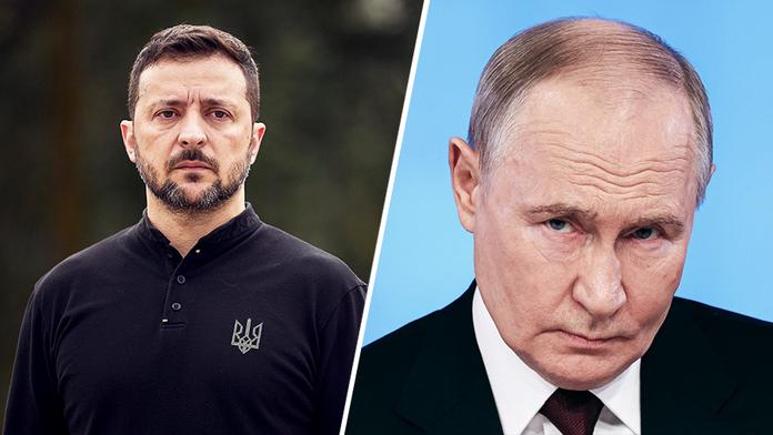 Volodymyr Zelenskyj a Vladimir Putin