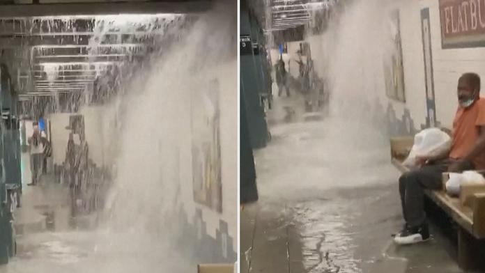 V newyorském metru vznikl vodopád, který ho zaplavoval