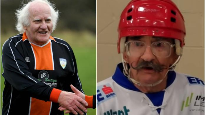 81 let starý fotbalista zastíněn: Hokej hraje stařík, kterému je 95!