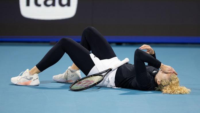 Kateřina Siniaková po prohraném zápase s Camilou Osoriovou