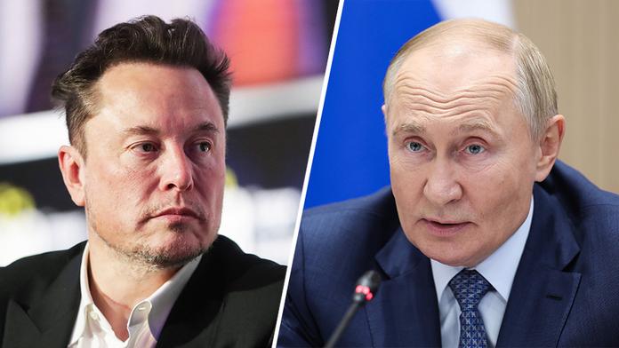Elon Musk a Vladimir Putin