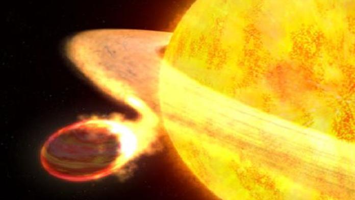 Hvězda podobná Slunci pojídá svou planetu