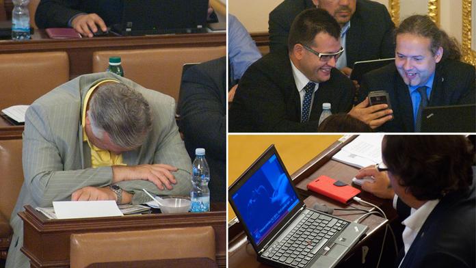 Tak PRACUJÍ POSLANCI: Spánek, zábava a trochu surfování...